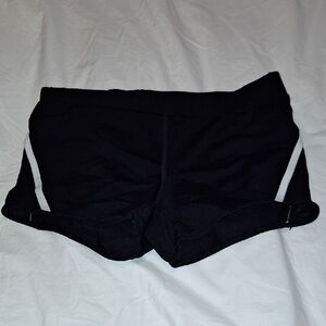 Black Athletic Shorts with White Accents